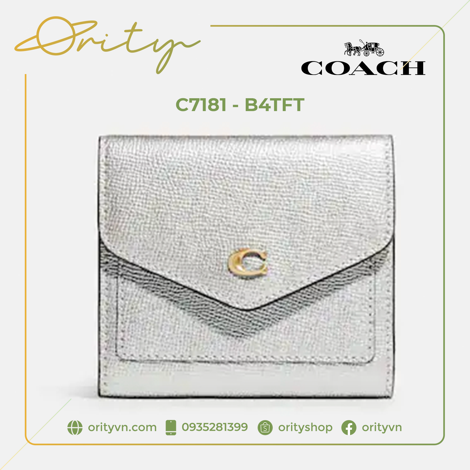 Bill Điện tử US] Túi xách / Bóp / Ví hàng hiệu COACH - Wyn Small Wallet  C7181 - Ority Shop